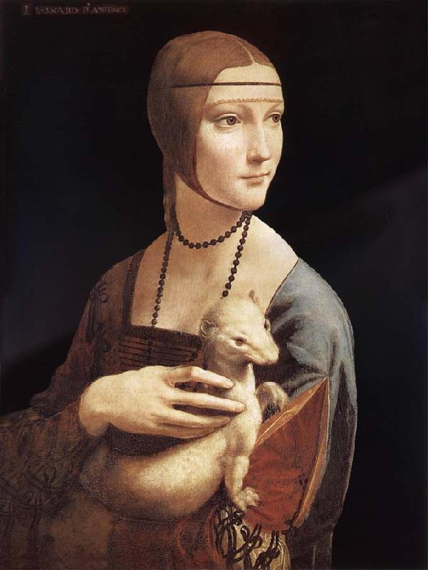 LEONARDO da Vinci Lady with the ermine oil painting image